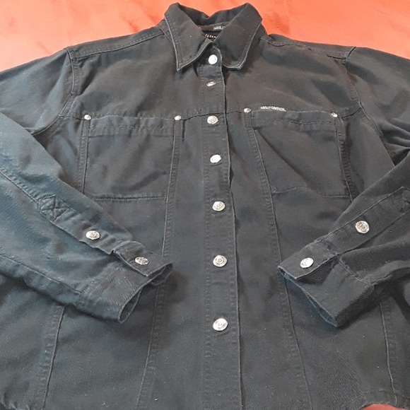 Harley Davidson long sleeve. Lack button down - Picture 1 of 8